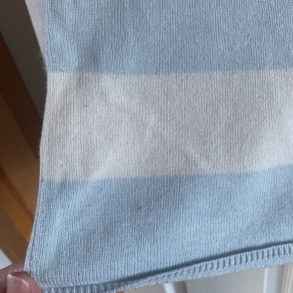 Club Monaco silk knit baby blue stripe sweater - Picture 5 of 15